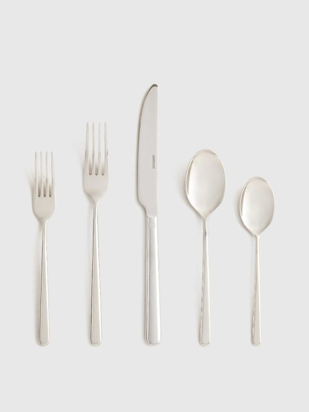 Gia Minimalist 20 Piece Flatware Set - Polished Stainless Steel - Picture 4 of 7